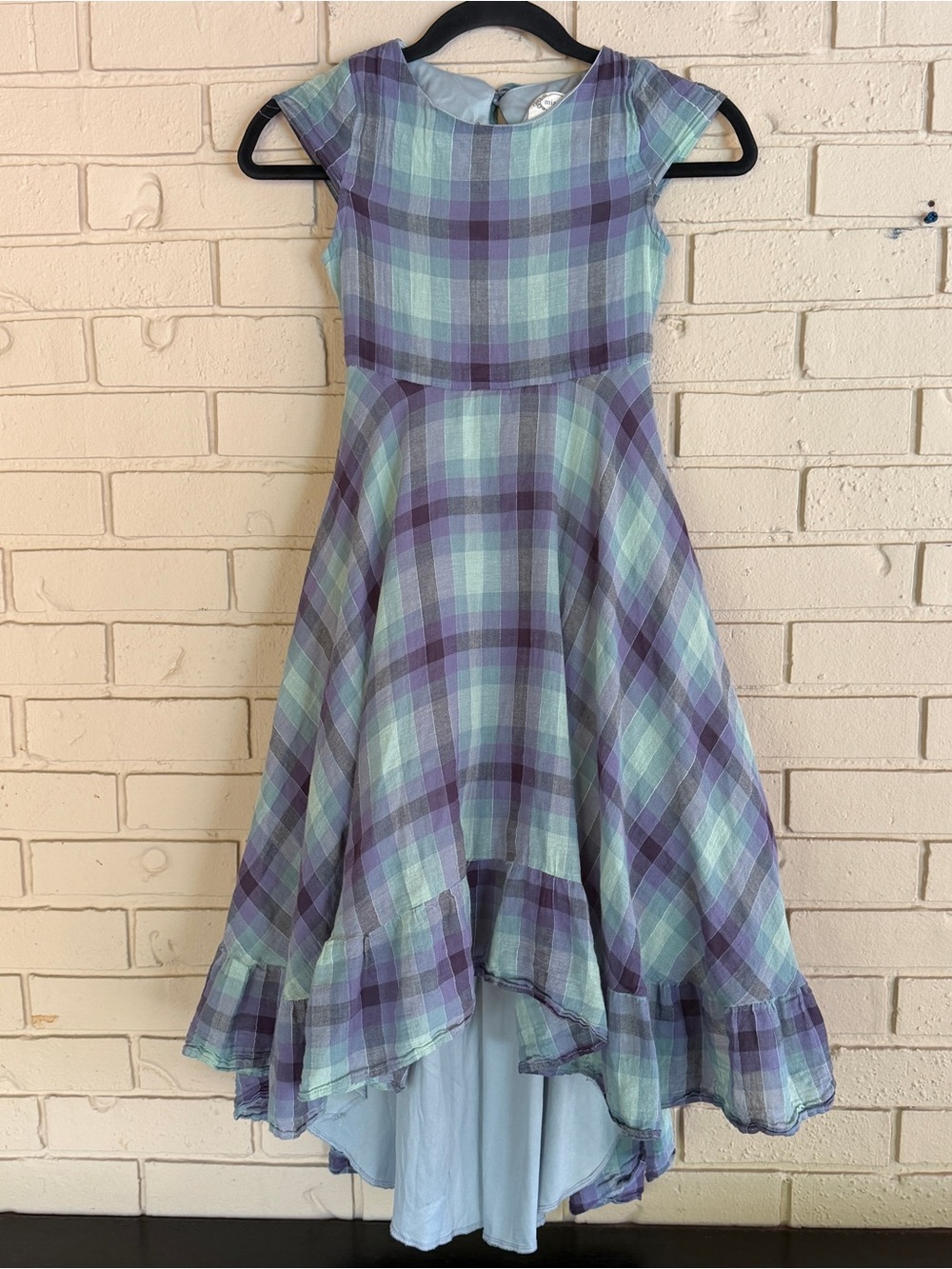 JOYFOLIE Skye High Low Crinoline Flowy Purple Green dress Boho GIRLS SIZE 8